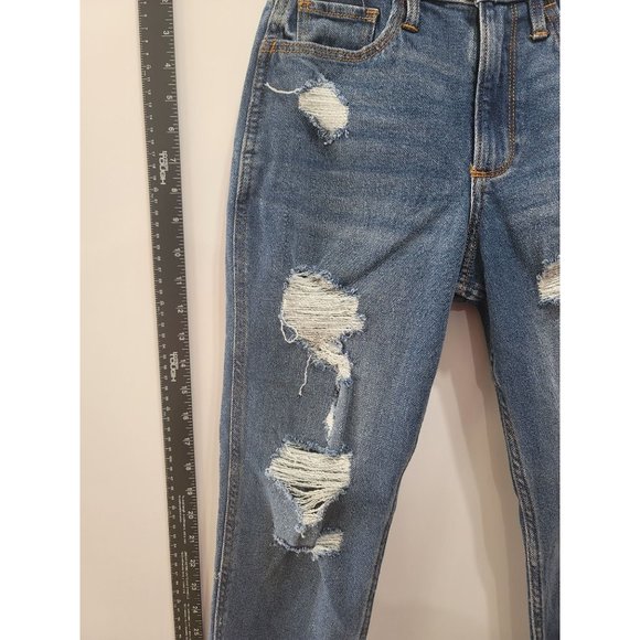 Hollister Curvey High-Rise Mom Jean, VintageStretch. OS 24Wx25L Great Condition. - Picture 6 of 14